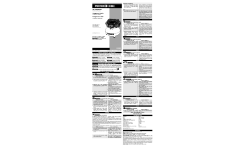 Porter-Cable N087062 User Manual