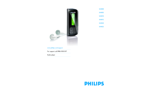 Porter-Cable MP3 Player SA4005 User Manual