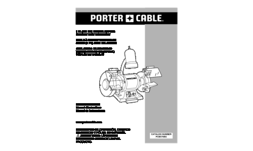 Porter-Cable Grinder PCB575BG user manual