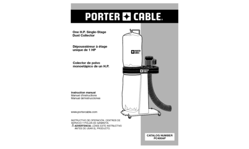 Porter-Cable Dust Collector N066288 User Manual