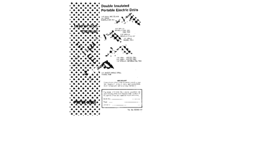 Porter-Cable Drill 619 User Manual