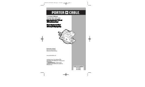 Porter-Cable Cordless Saw PC13CSL User Manual