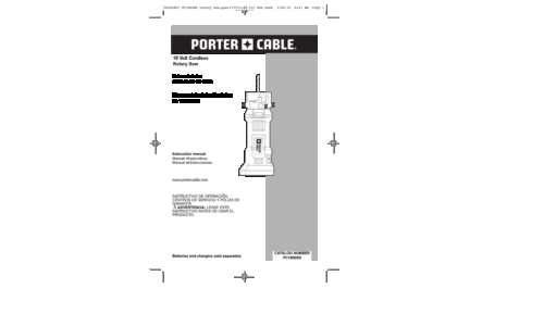 Porter-Cable Cordless Saw 90562807 User Manual