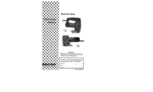 Porter-Cable Cordless Saw 7548 User Manual