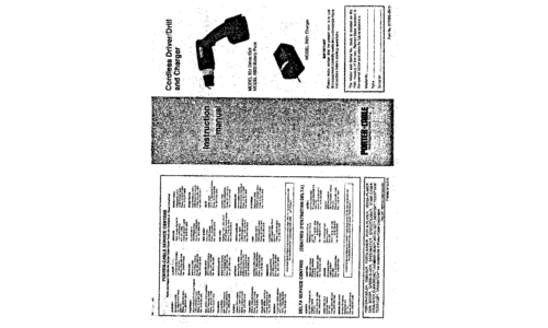 Porter-Cable Cordless Drill 8500 User Manual