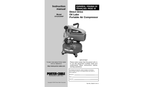 Porter-Cable CPLDC2540P User Manual