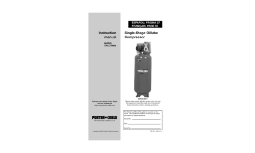 Porter-Cable CPLC7060V User Manual