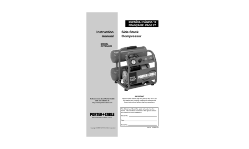 Porter-Cable CPF23400S User Manual