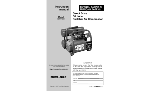 Porter-Cable CLFRP350 User Manual