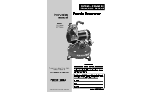 Porter-Cable CFFR350C User Manual