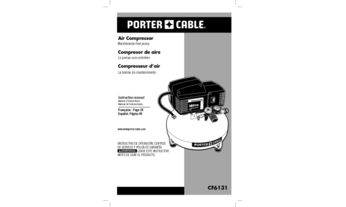 Porter-Cable CF6131 User Manual