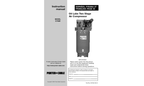 Porter-Cable C7550 User Manual