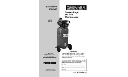 Porter-Cable C6110 User Manual