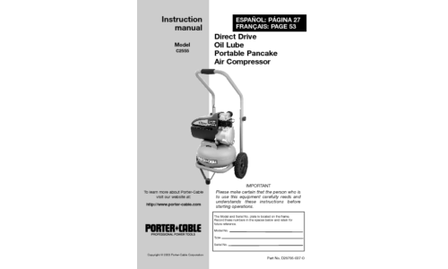 Porter-Cable C2555 User Manual