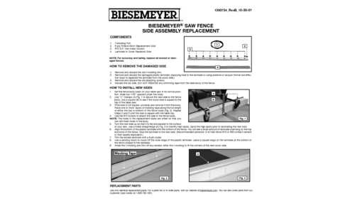 Porter-Cable Biesemeyer 1350734 User Manual