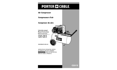 Porter-Cable Air Compressor Air Compressor User Manual