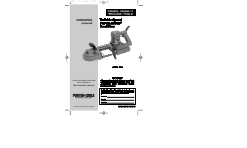 Porter-Cable 7724 User Manual