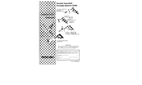 Porter-Cable 7563 User Manual