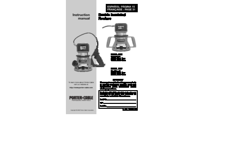 Porter-Cable 7536 User Manual