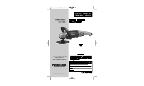 Porter-Cable 7428 User Manual