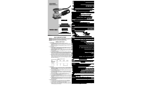 Porter-Cable 342 User Manual