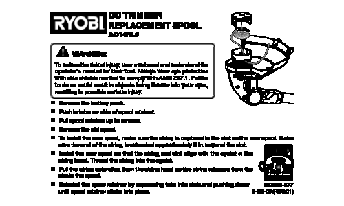 Ryobi Trimmer AC14RL3 User Manual