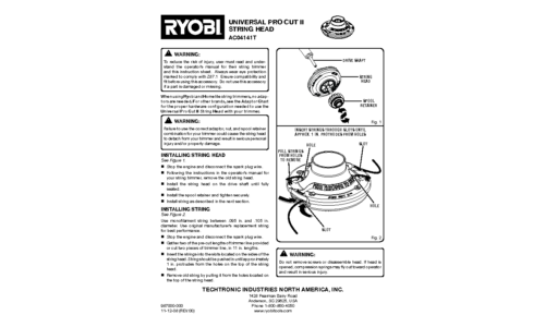 Ryobi Trimmer AC04141T User Manual