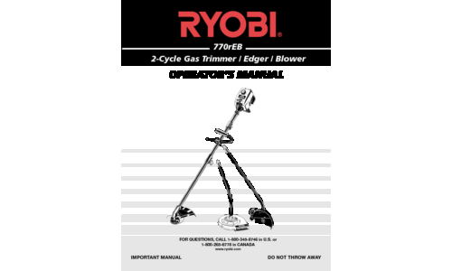 Ryobi Trimmer 770rEB User Manual