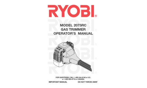 Ryobi Trimmer 2075RC User Manual