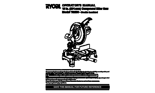 Ryobi TS230 User Manual