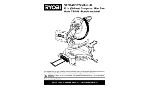 Ryobi TS1551 User Manual