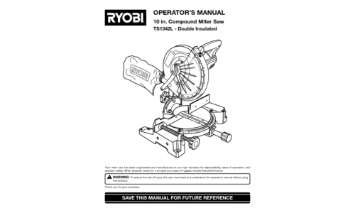 Ryobi TS1342L User Manual