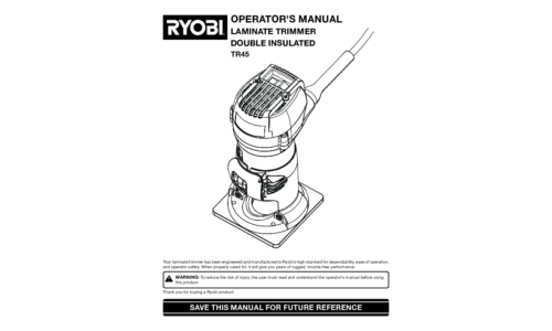 Ryobi TR45K User Manual