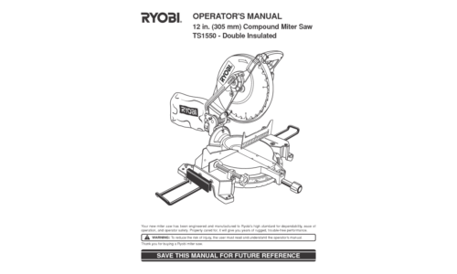 Ryobi Saw TS1550 User Manual