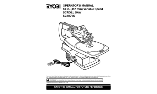 Ryobi Saw SC180VS User Manual