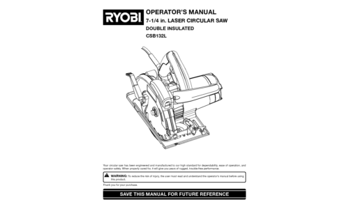 Ryobi Saw CSB132L user manual