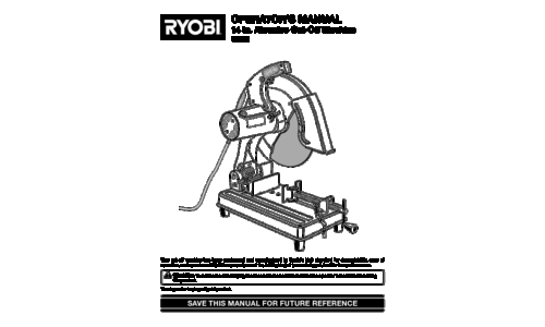 Ryobi Saw C358 User Manual