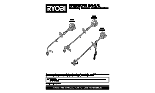 Ryobi SS30 RY30240 User Manual