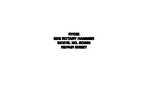 Ryobi SDS60 User Manual