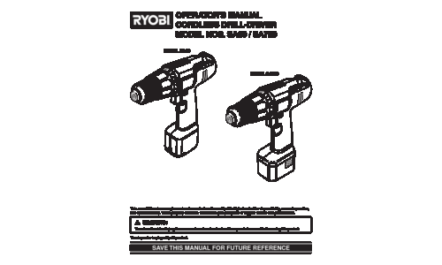 Ryobi SA720 User Manual