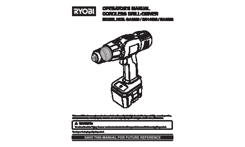 Ryobi SA1802 User Manual