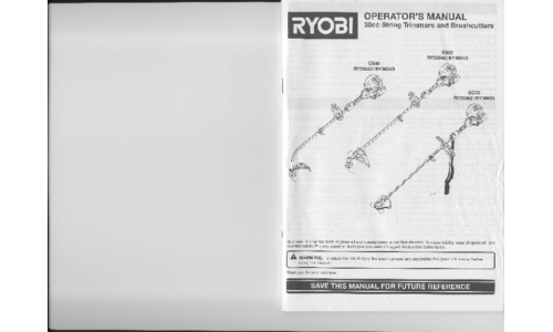 Ryobi Ry30522 User Manual