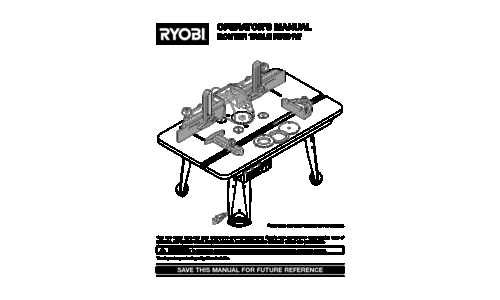 Ryobi Router RT501W User Manual