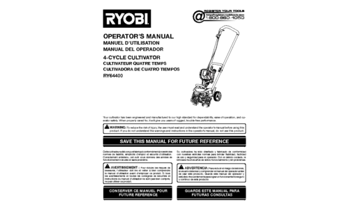 Ryobi RY64400 User Manual