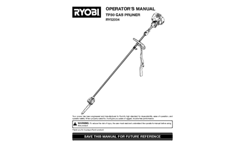 Ryobi RY52004 User Manual