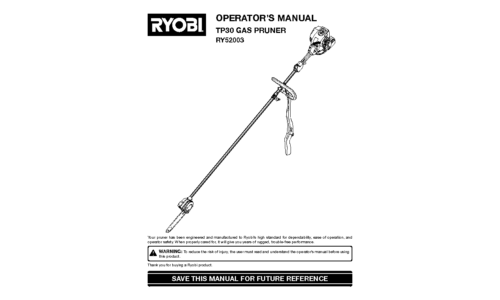 Ryobi RY52003 User Manual