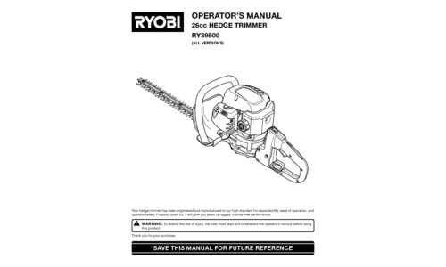 Ryobi RY39500 User Manual