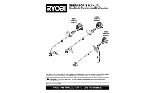 Ryobi RY30971 User Manual