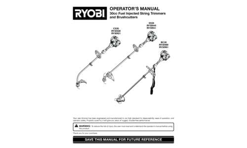 Ryobi RY30961 User Manual