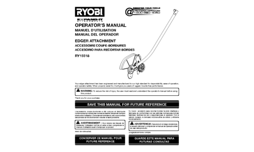 Ryobi RY15518 User Manual